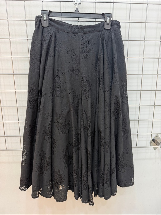 Avec Les Filles Dresses & Skirts - Avec Les Filles Black Floral Lace A-Line Skirt